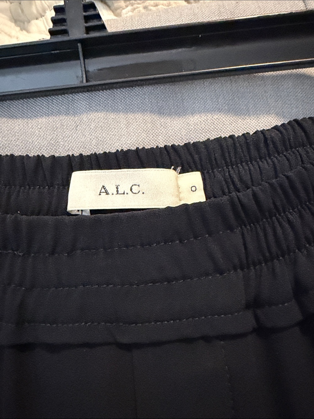 A.L.C. Black Elastic Waist Trousers